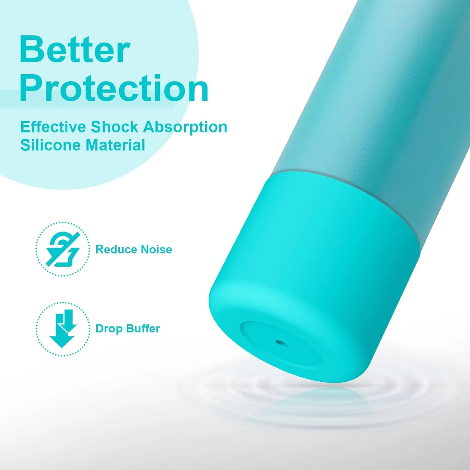 2PCS Silicone Water Bottle Boot for Owala 24oz 32oz 40oz, Anti-Slip Protective Sleeve Bottom Bumper Protector for FreeSip, Twist, and Flip Stainless Steel Water Bottles
