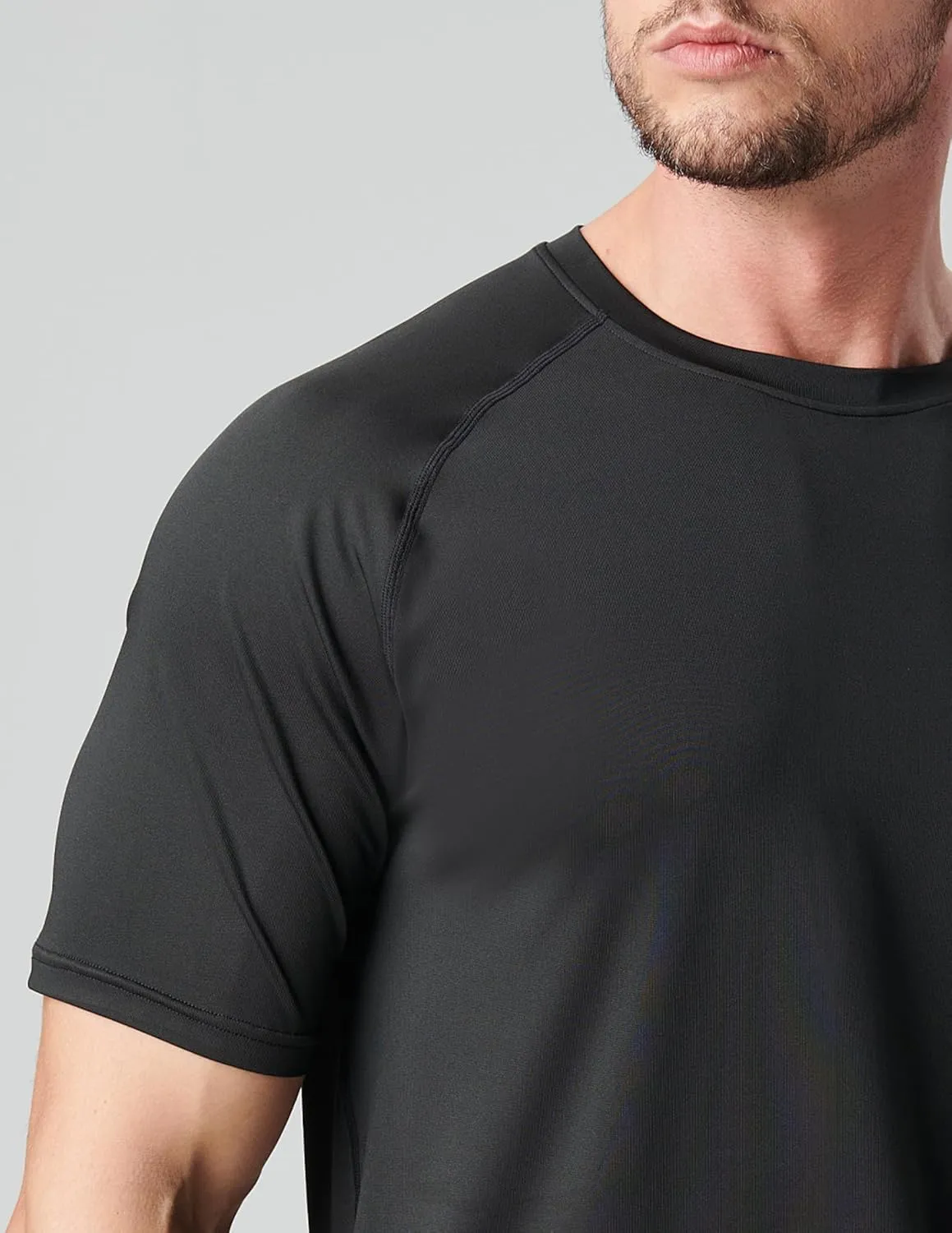 5 Pack Men??s Active Quick Dry Crew Neck T Shirts | Athletic Running Gym Workout Short Sleeve Tee Tops Bulk