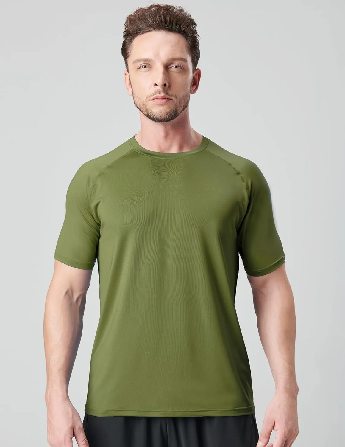 5 Pack Men??s Active Quick Dry Crew Neck T Shirts | Athletic Running Gym Workout Short Sleeve Tee Tops Bulk
