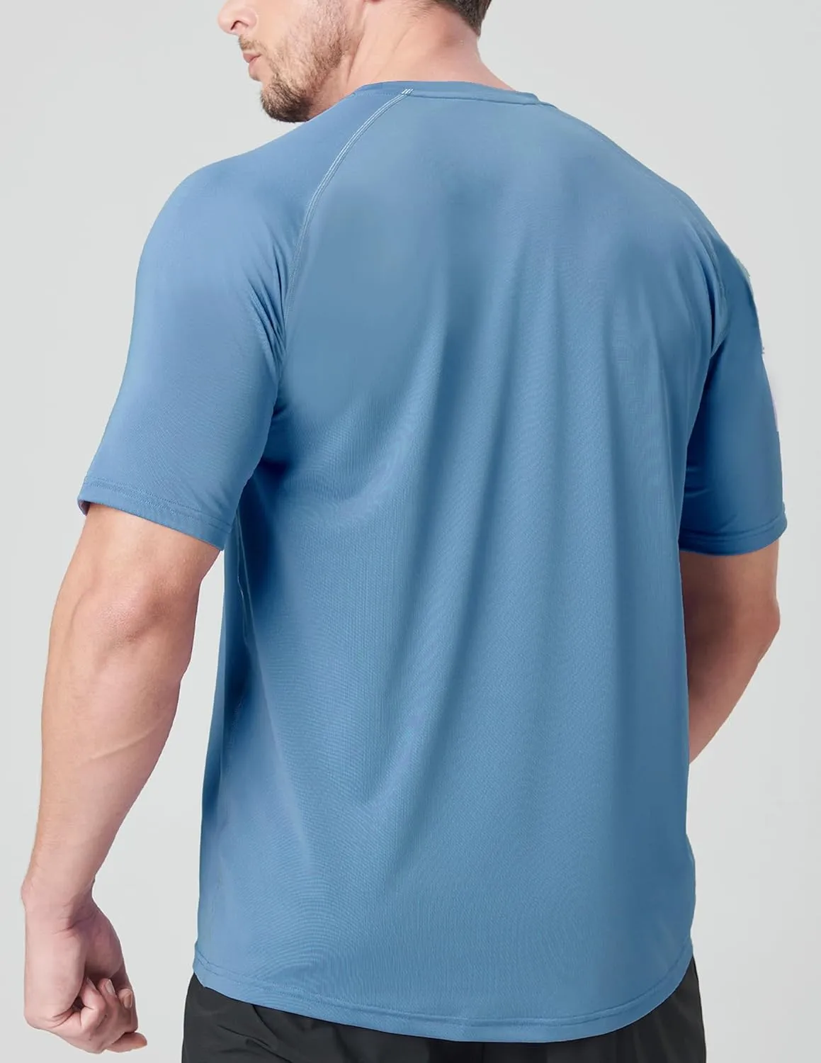 5 Pack Men??s Active Quick Dry Crew Neck T Shirts | Athletic Running Gym Workout Short Sleeve Tee Tops Bulk