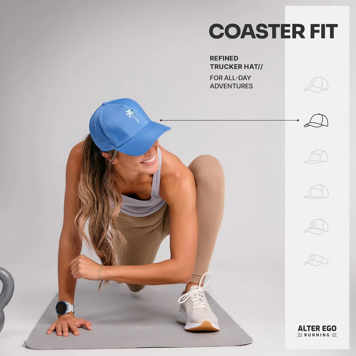 Alter Ego Coaster Splash Running Hat ?C Lightweight, Water Repellent, Men & Women