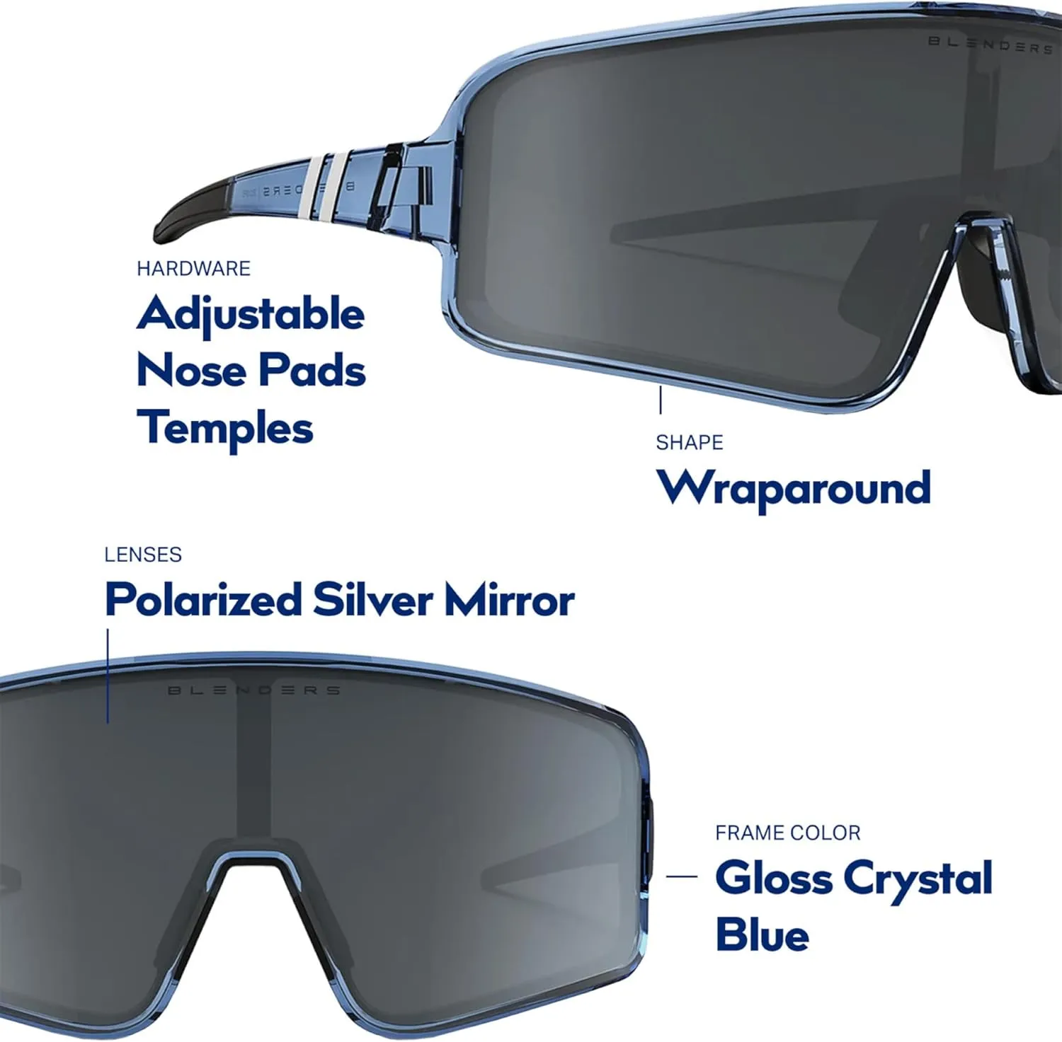 Blenders Eyewear Eclipse ?C Polarized Sunglasses ?C Wrap-Around Lens ?C 100% UV Protection ?C For Men & Women