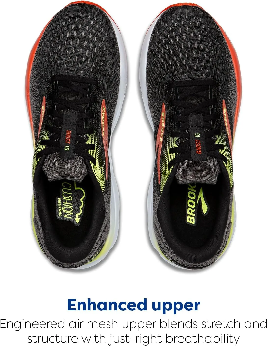 Brooks Mens Ghost 16 Neutral Running Shoe