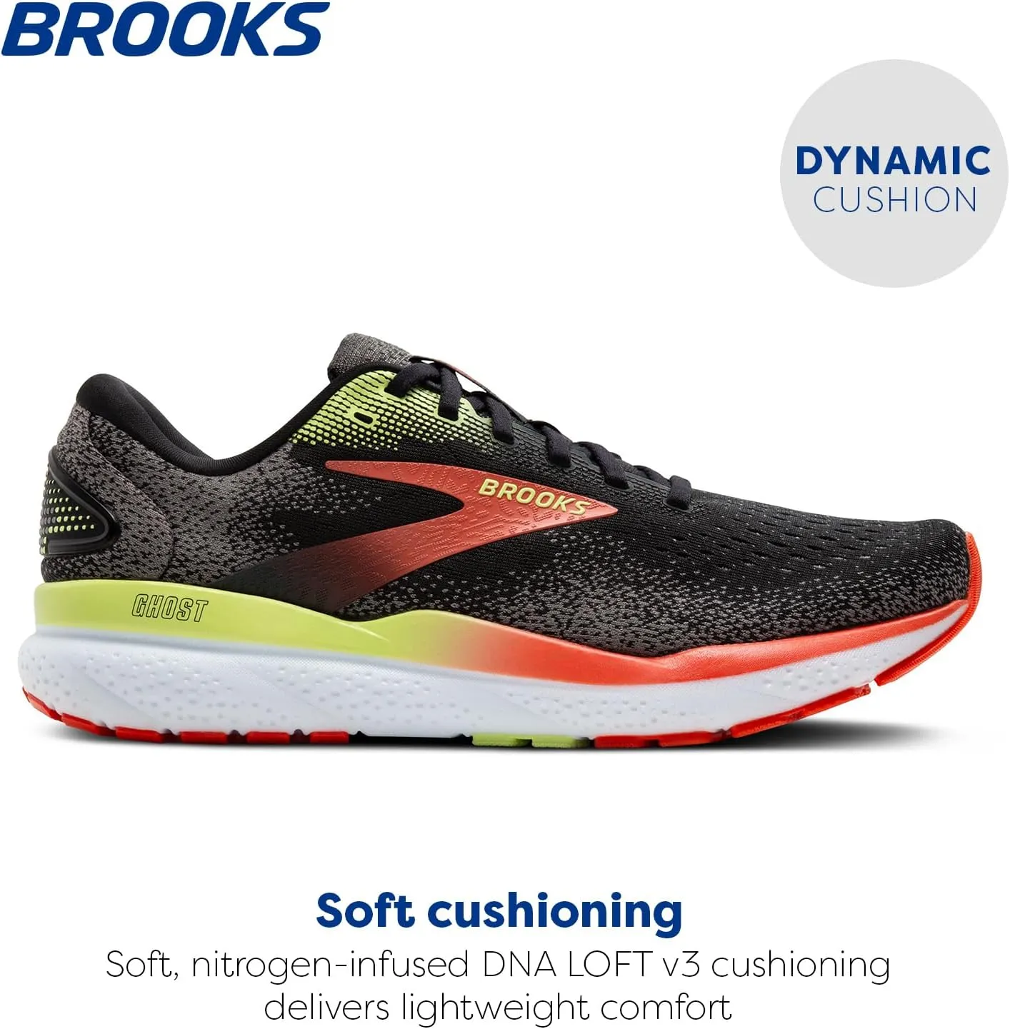 Brooks Mens Ghost 16 Neutral Running Shoe