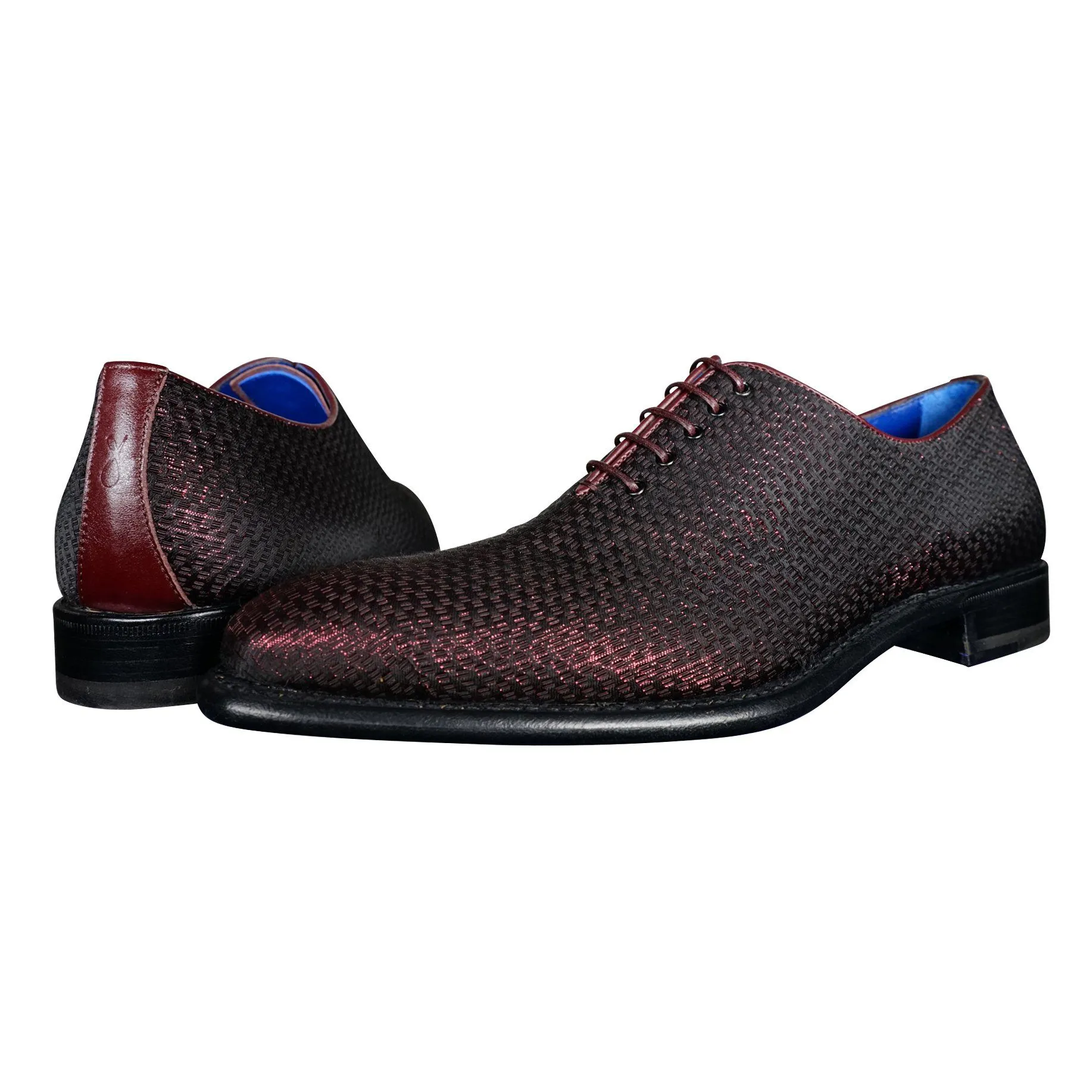 Burgundy Diamante Lace Ups