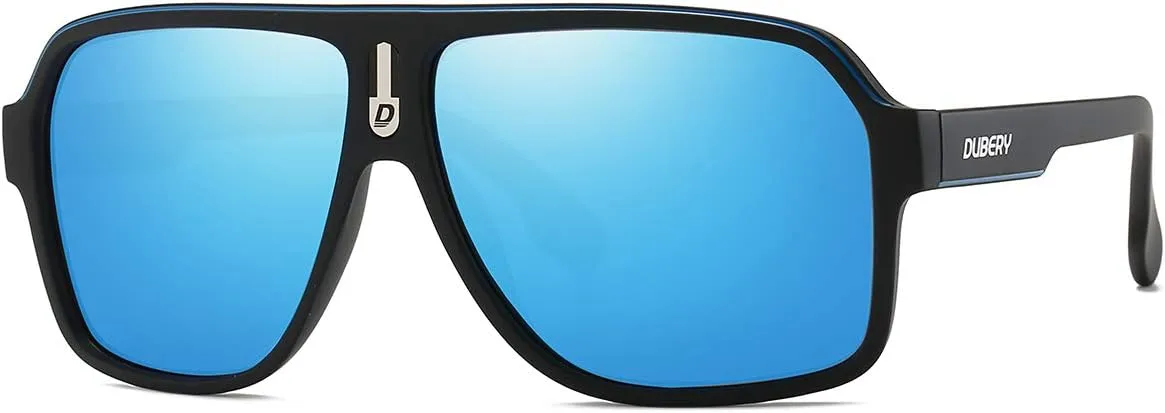 DUBERY Mens Oversized Aviator Sunglasses Classic Large Polarized Lens Shades D103