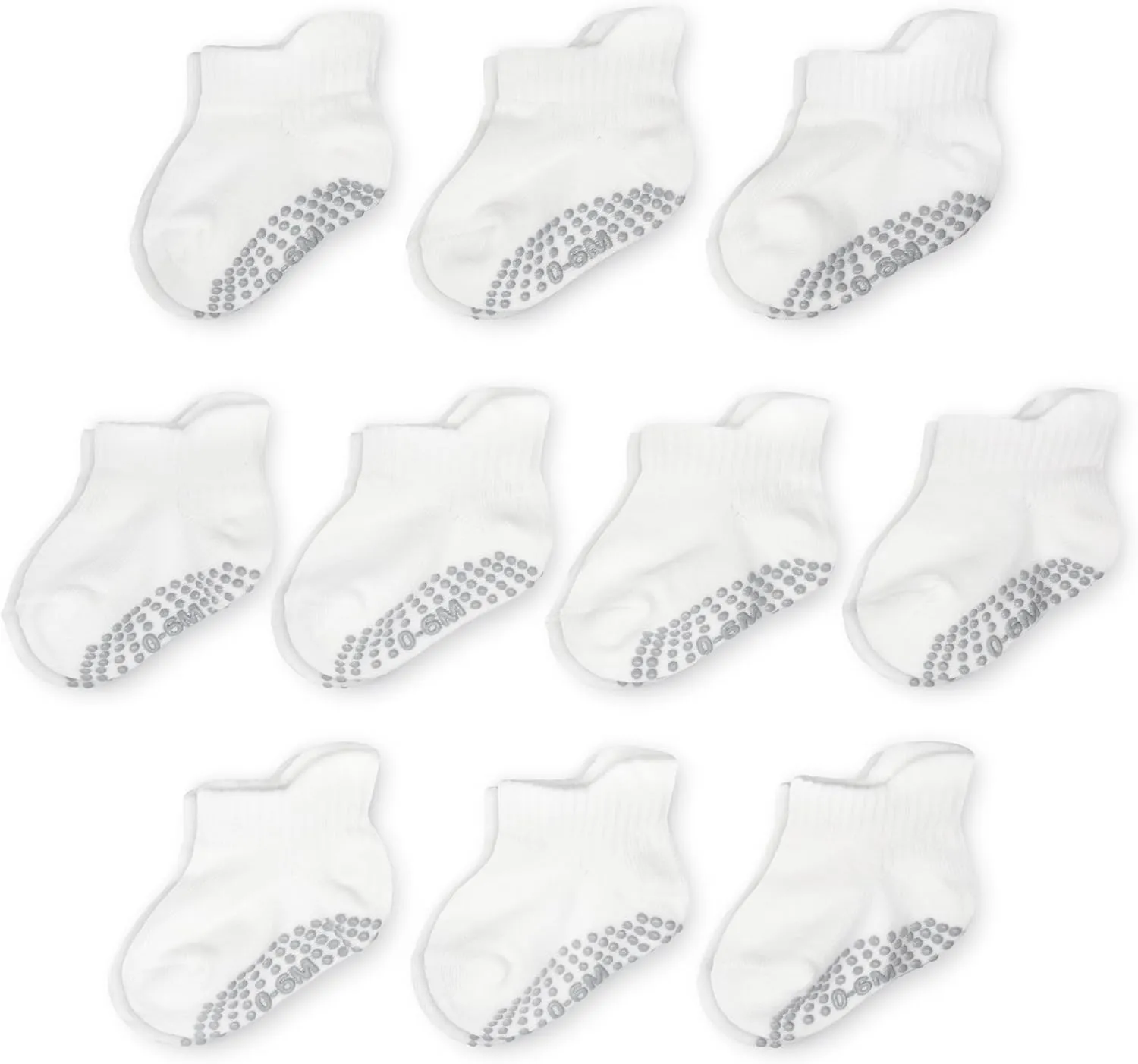 Fruit of the Loom Cotton Grip Socks for Baby and Toddler