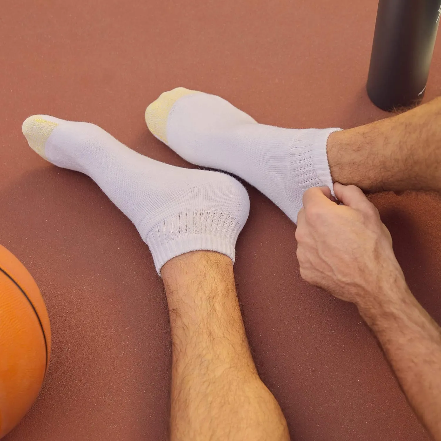 GOLDTOE Men's 656P Cotton Ankle Athletic Socks, Multipairs