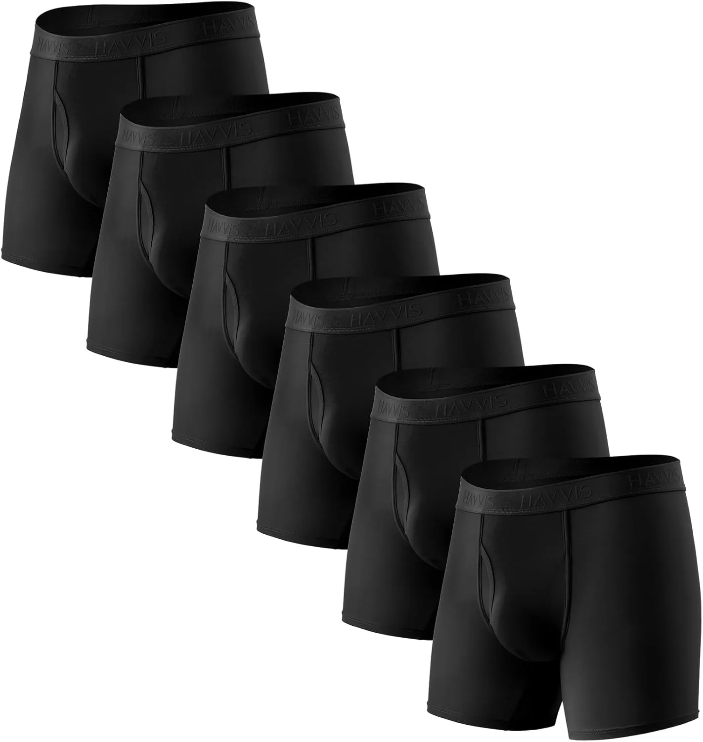 HAVVIS Men's Performance Underwear Boxer Briefs Soft Comfortable Bamboo Viscose Underwear for Men Multipack