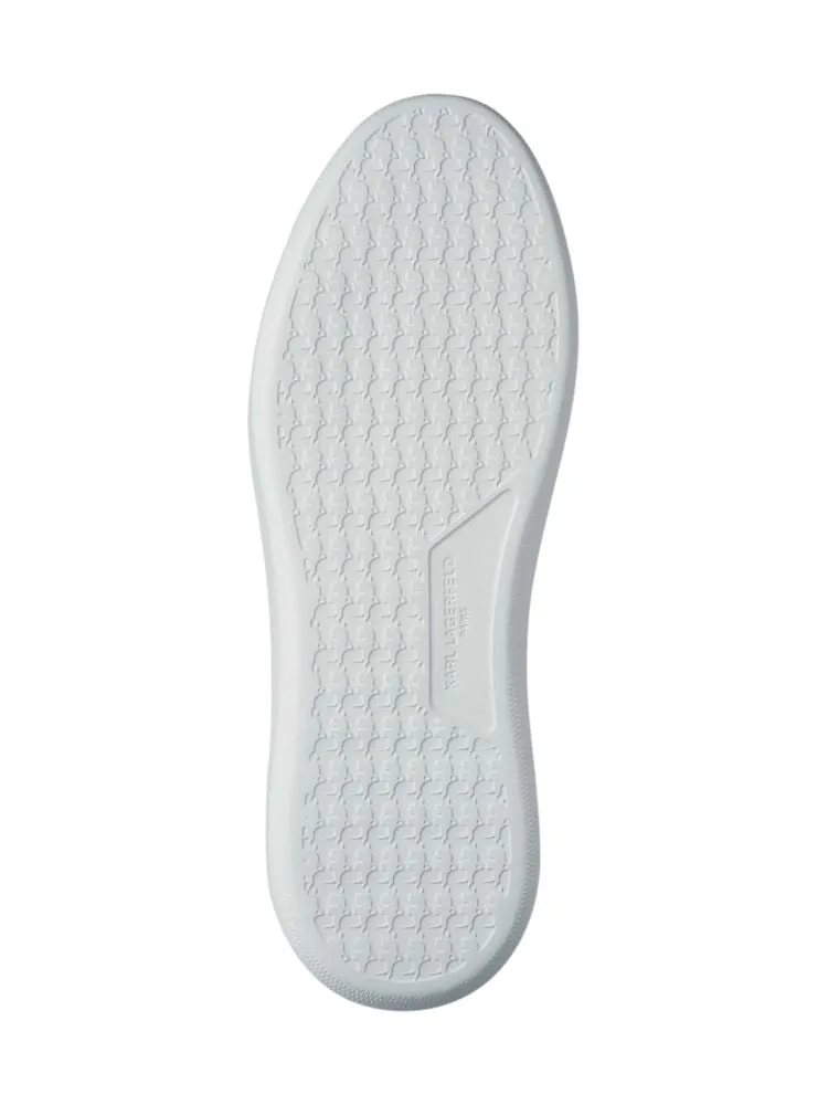 Karl Lagerfeld Paris two-tone leather sneakers, white