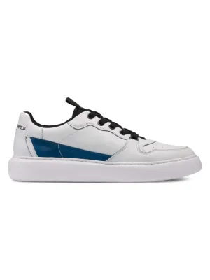 Karl Lagerfeld Paris two-tone leather sneakers, white