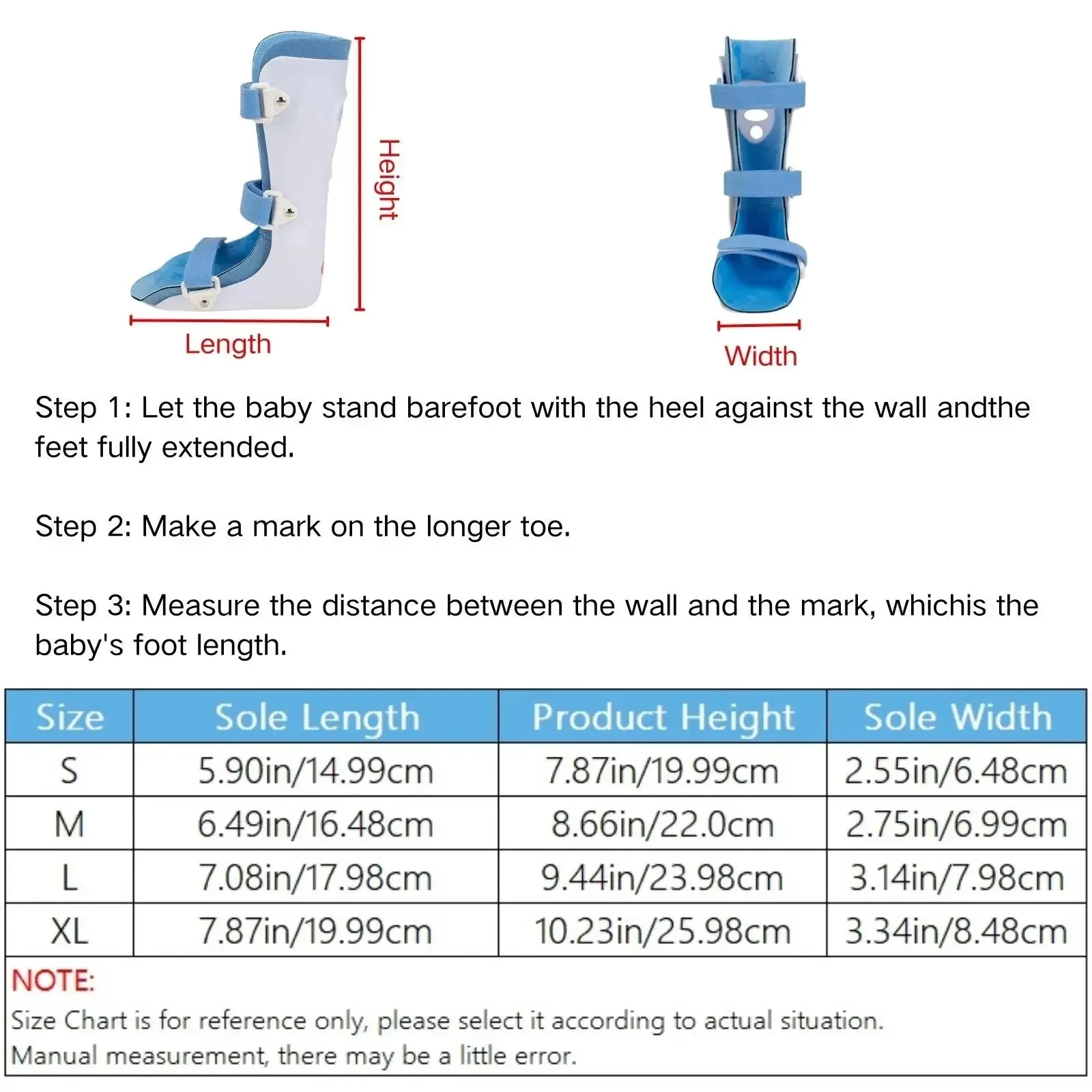 Kids AFO Drop Foot Splint Baby Ankle Foot Brace Night Splint