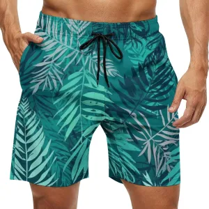 Men's Swim Trunks Quick Dry Swimming Trunks Upside Down Pineapple Beach Shorts with Mesh Lining and Pockets