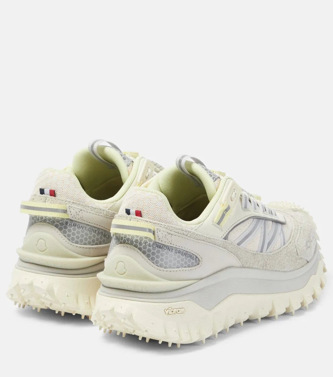 Moncler leather trailgrip sneakers, white