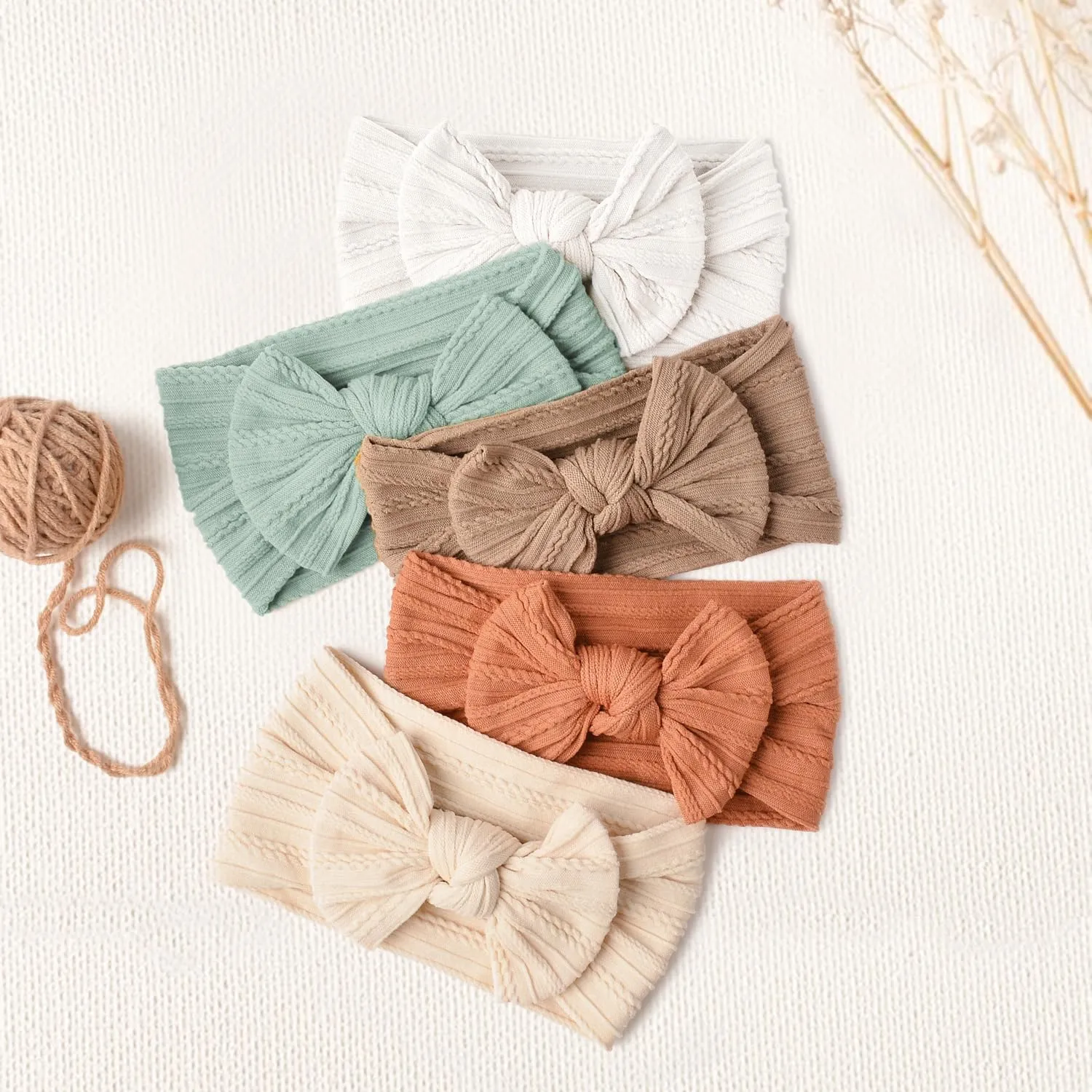 Niceye Baby Girls Headbands with Bows Handmade Hair Accessories Stretchy Hairbands for Newborn Infant Toddler