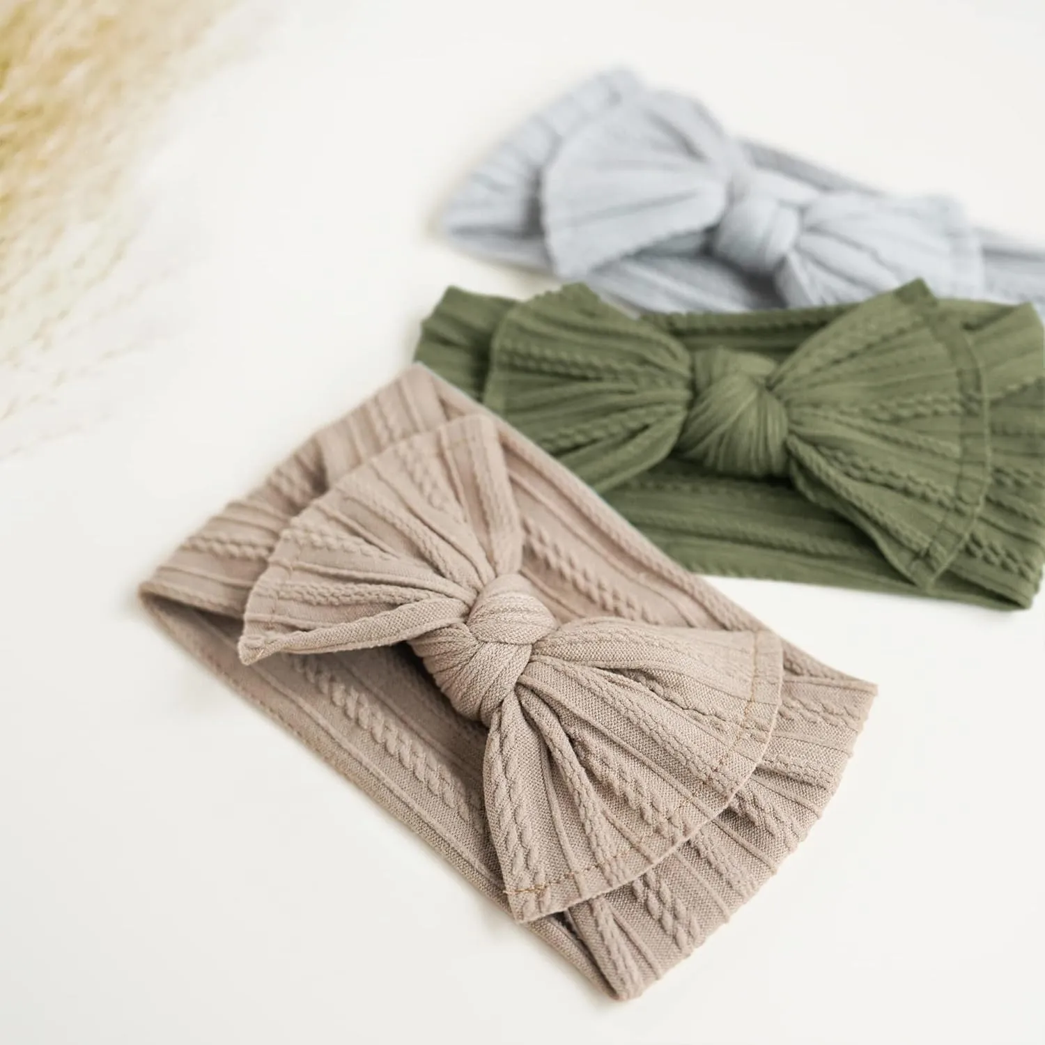 Niceye Baby Girls Headbands with Bows Handmade Hair Accessories Stretchy Hairbands for Newborn Infant Toddler