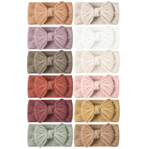 Niceye Baby Girls Headbands with Bows Handmade Hair Accessories Stretchy Hairbands for Newborn Infant Toddler