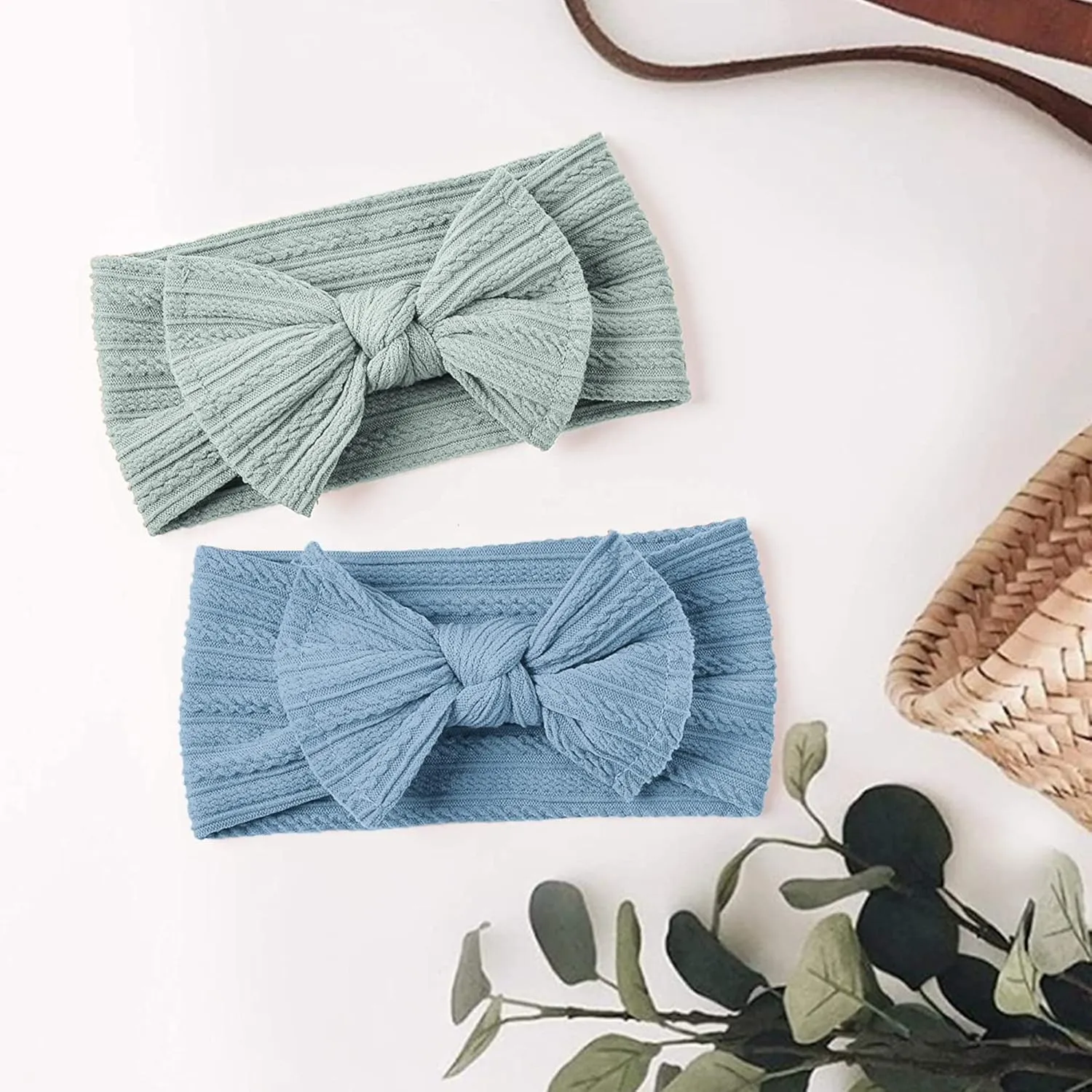 Niceye Baby Girls Headbands with Bows Handmade Hair Accessories Stretchy Hairbands for Newborn Infant Toddler