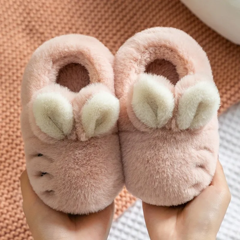 Plush Rabbit Slippers for Toddlers