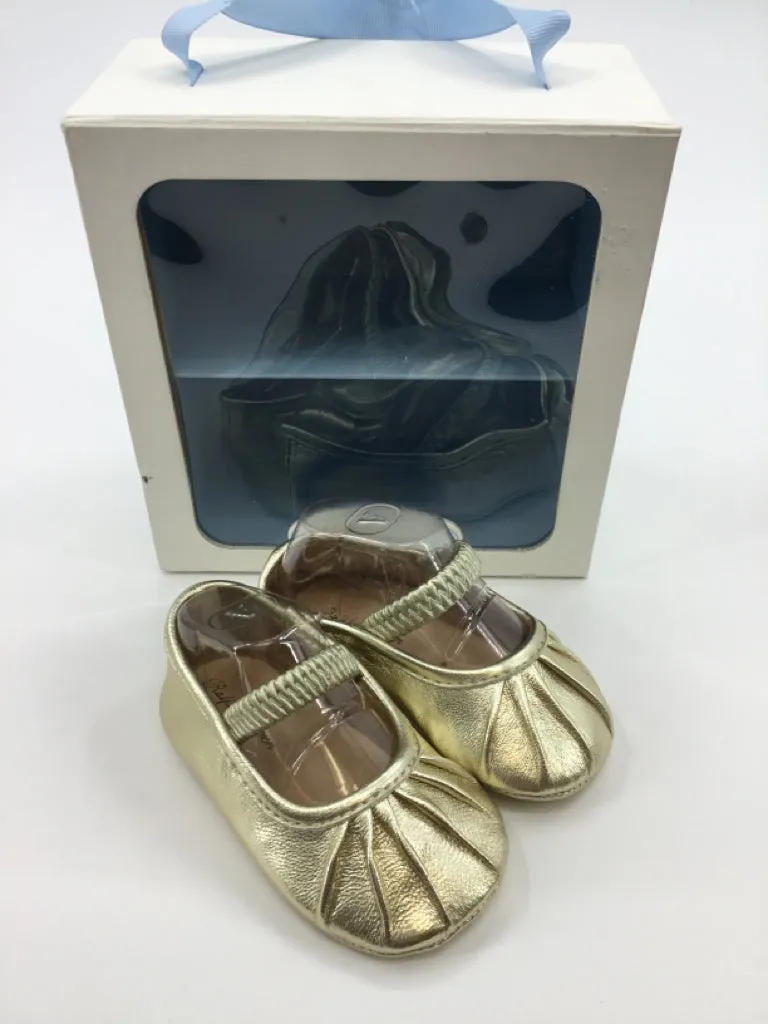 Ralph Lauren Child Size 2 Toddler Gold Baby/Walker Shoes