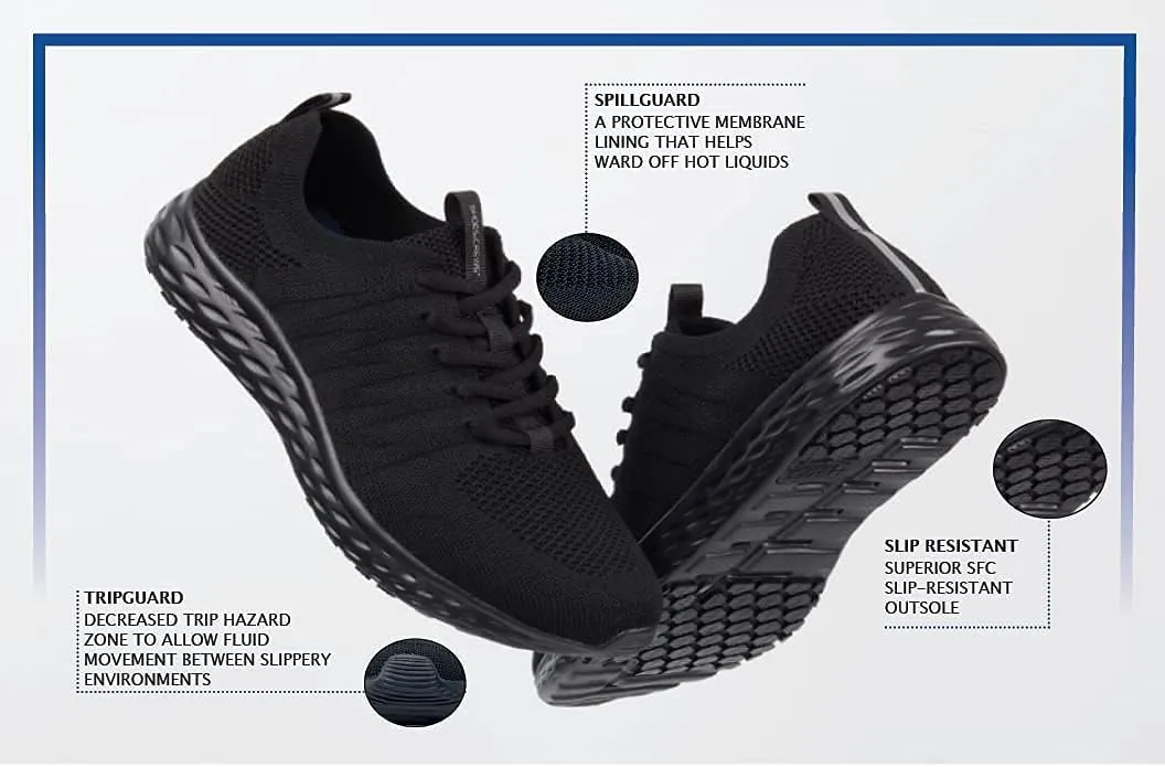 Shoes for Crews Men's Slip-Resistant Work Sneakers ?C Comfortable, Non-Slip Shoes ?C Ideal for Food Service, Healthcare & Hospitality - Everlight