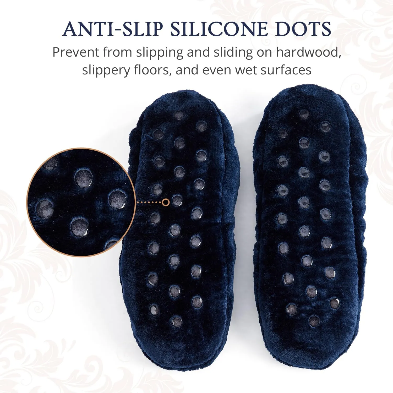 Velvet Plush Memory Foam Warm Slipper Socks For Women | Non-Slip One Size Fuzzy Socks For Women | Ultra Plush and Cozy Warmth Collection