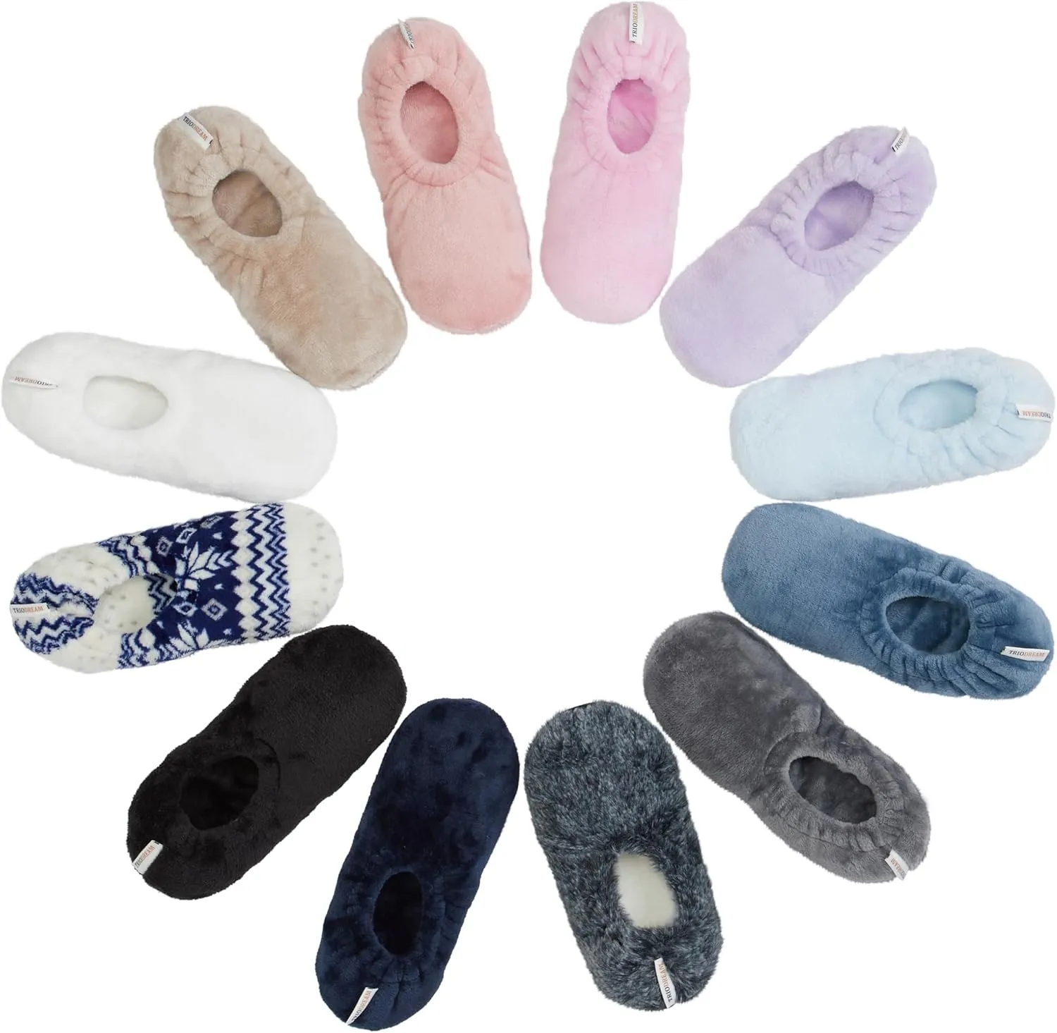 Velvet Plush Memory Foam Warm Slipper Socks For Women | Non-Slip One Size Fuzzy Socks For Women | Ultra Plush and Cozy Warmth Collection