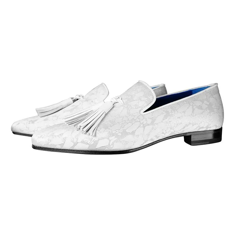 White Stella Tassel Loafer